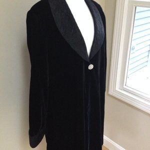 Patra Black Dressy Velvet Swing Coat